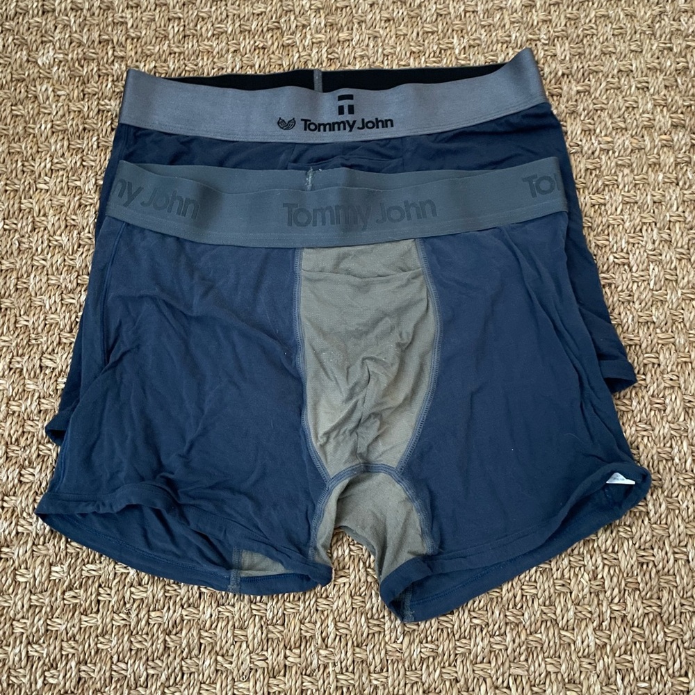 Tommy John Men's Blue Boxer Briefs
